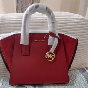 Michael Kors Burgundy AVRIL  Satchel NEW